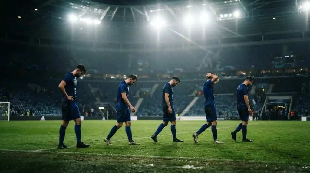 لاعبو فرنسا يغادرون الملعب بعد الخروج من كأس العالم 2026
