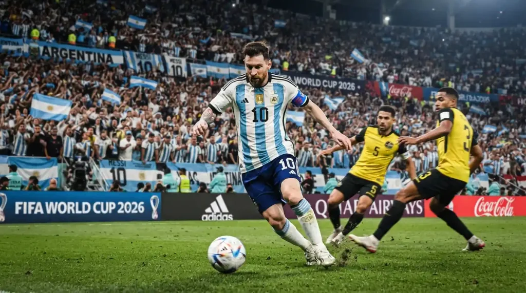 ميسي نهائي كأس العالم يتخطى المدافعين بقميص الأرجنتين في مونديال 2026