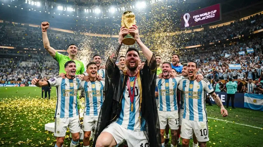 ميسي يرفع كأس العالم مع الأرجنتين في مشهد تاريخي يسبق نهائي 2026