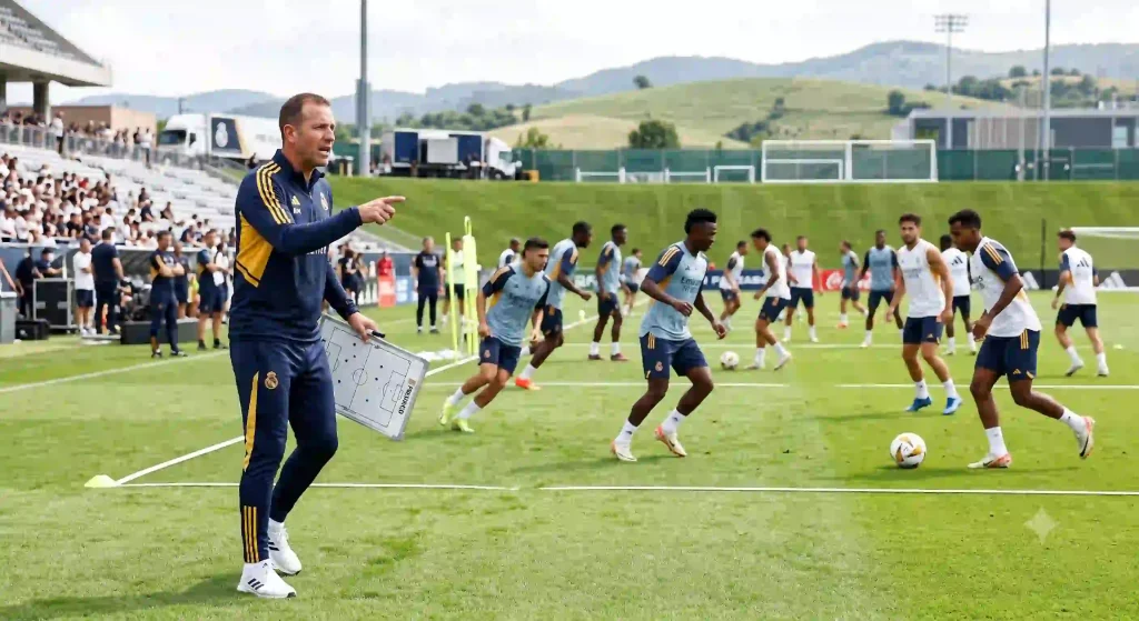 مورينيو خلال تدريبات الإعداد لموسم ريال مدريد الجديد