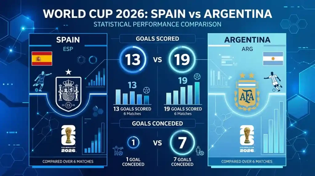 مقارنة إحصائيات إسبانيا والأرجنتين في نهائي كأس العالم 2026