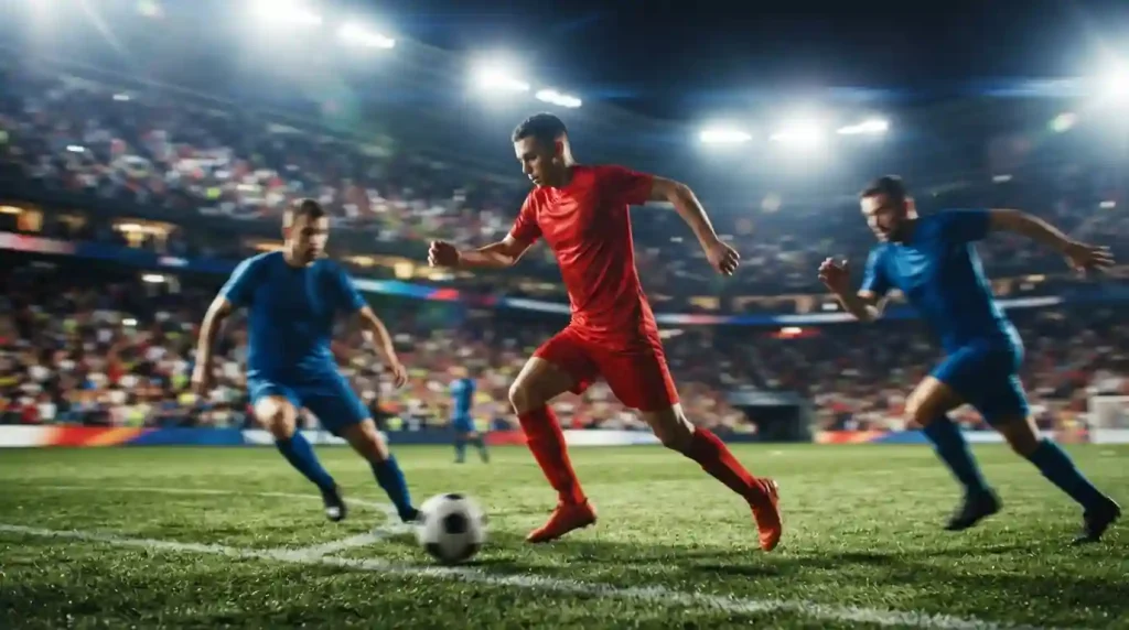 لاعب إسباني شاب يتخطى المدافعين في مباراة نصف النهائي 2026