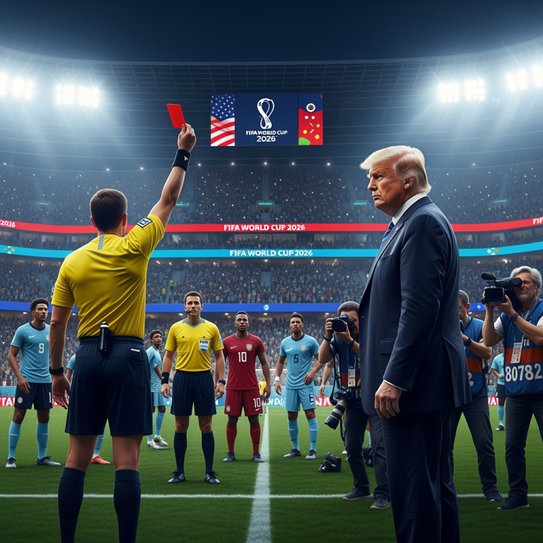 بالوغون يتلقى بطاقة حمراء أثارت جدلًا بعد تدخل ترامب في كأس العالم 2026