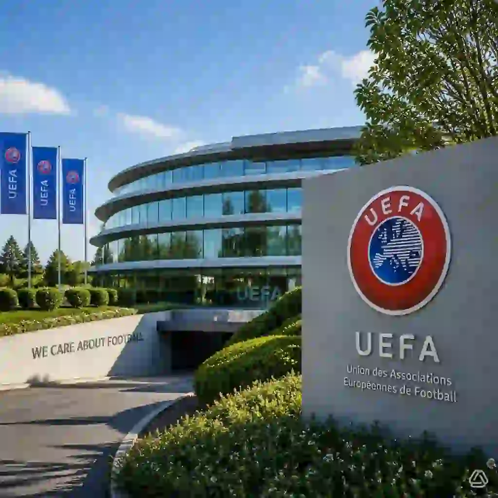 مقر يويفا في نيون قبل قرعة دوري الأبطال