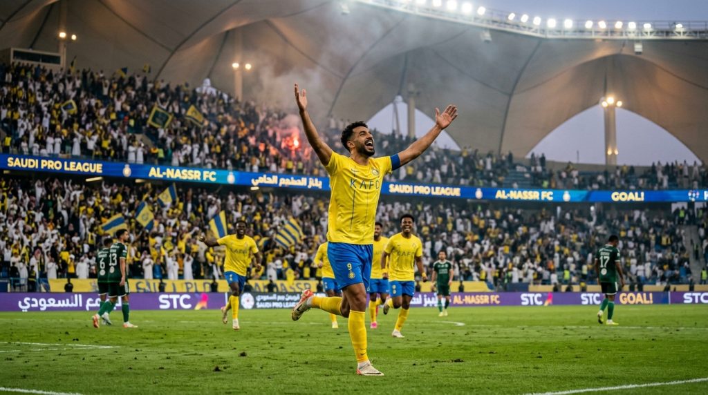 رديف الأهلي يحتفل بهدف