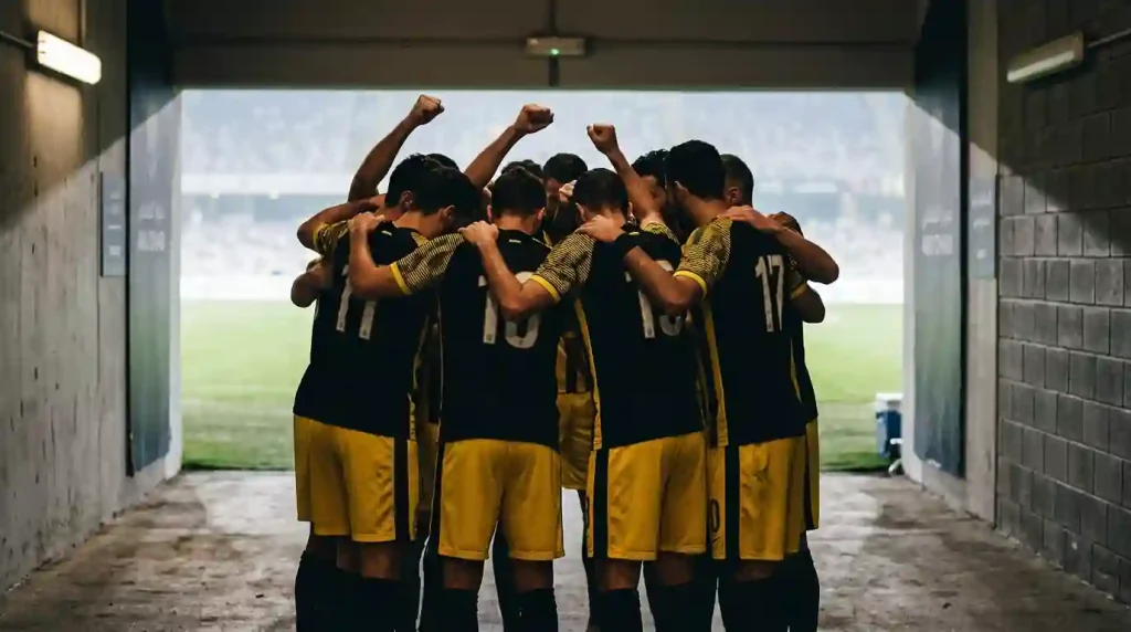 احتفال لاعبي الاتحاد بالتأهل إلى دوري أبطال آسيا للنخبة
