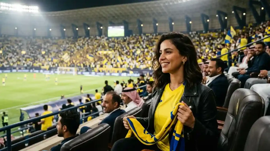 جورجينا في مدرجات ملعب النصر بالرياض