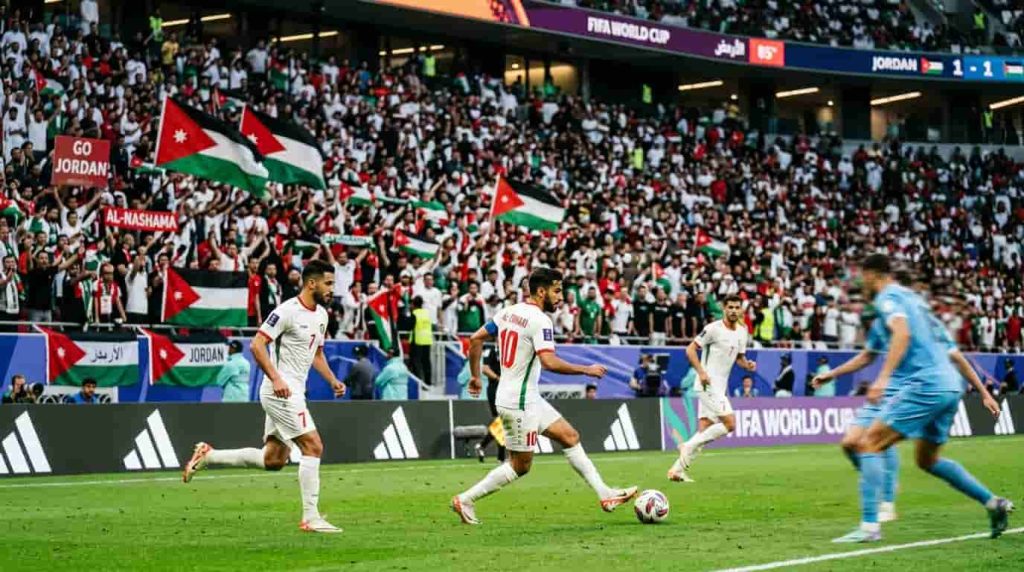منتخب الأردن خلال مشاركته في كأس العالم 2026