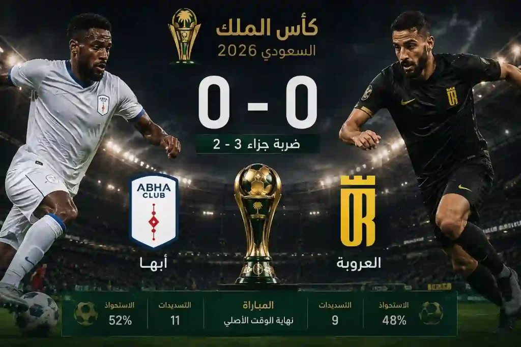 ركلات ترجيح في مباراة العروبة و أبها بكأس الملك